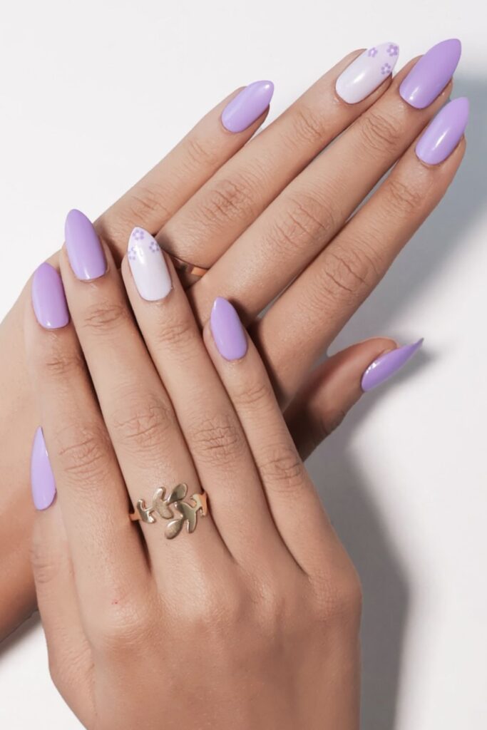 Floral and Butterfly Charm Nails