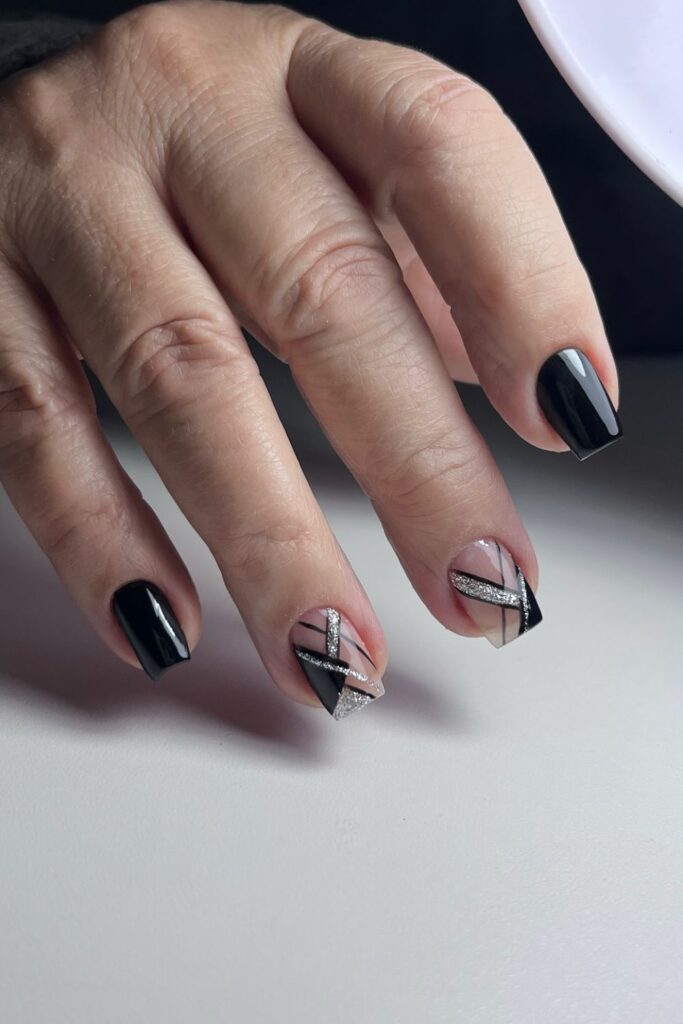 Geometric Nail Art Nails