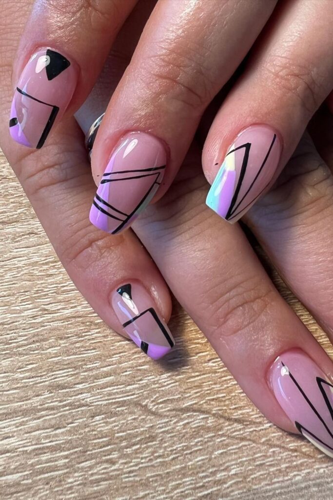 Geometric Play Nails