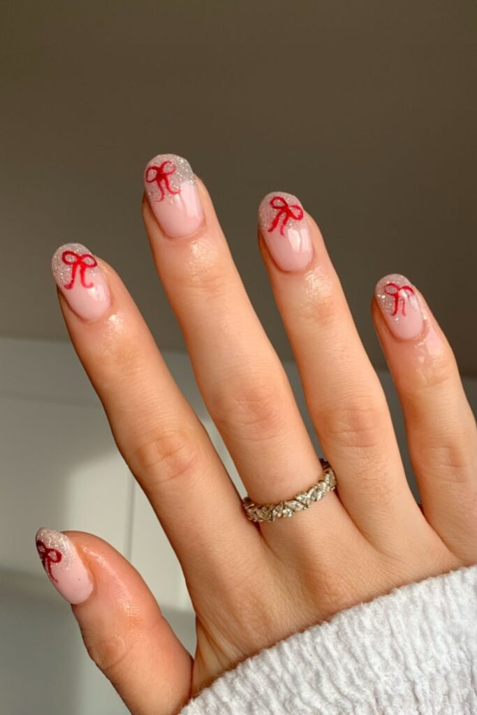 Glinting Glitter Ombré Nails