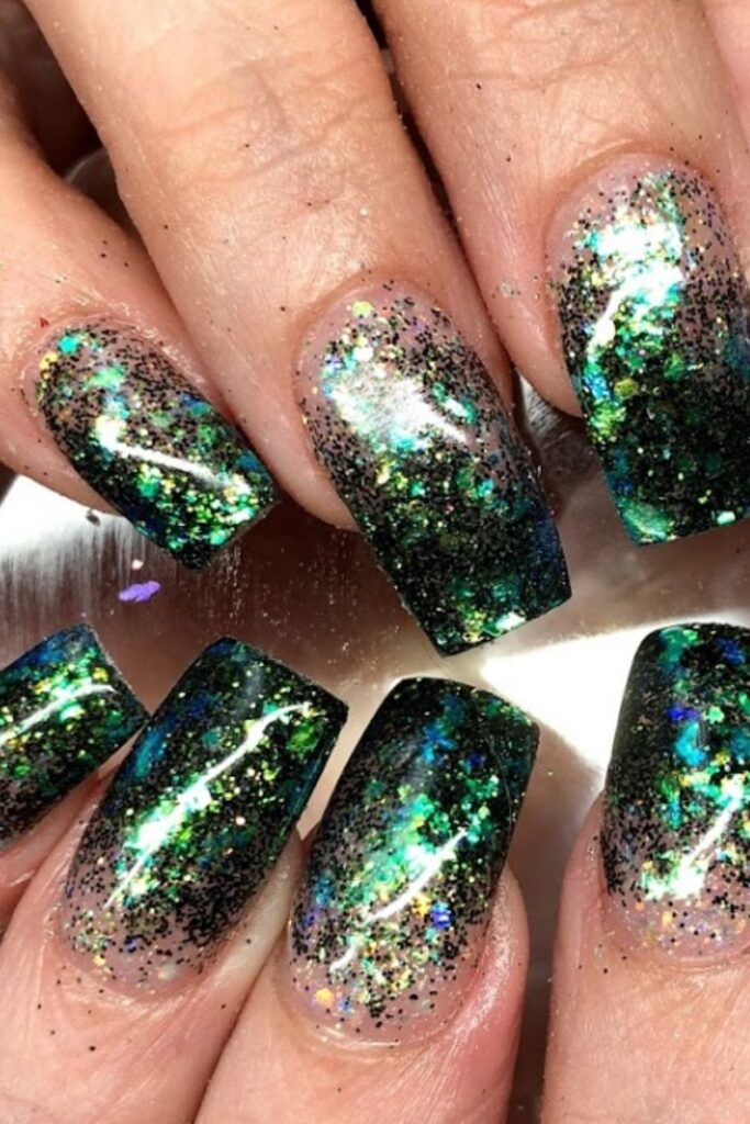 Glitter Gradient Nails