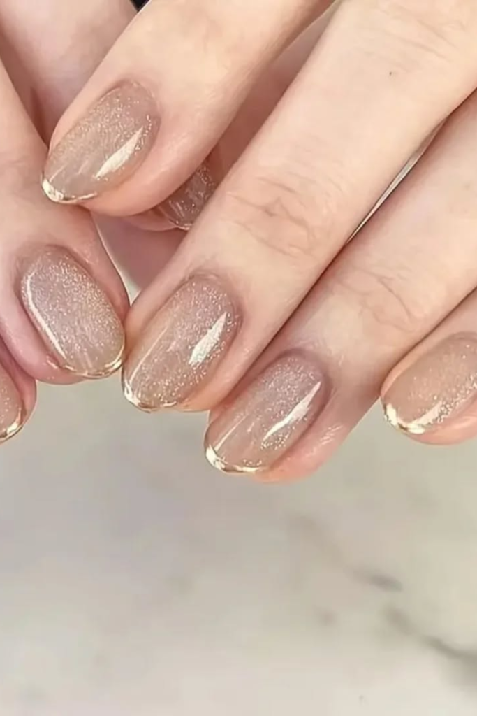 Glitter Tip Shimmer Nails