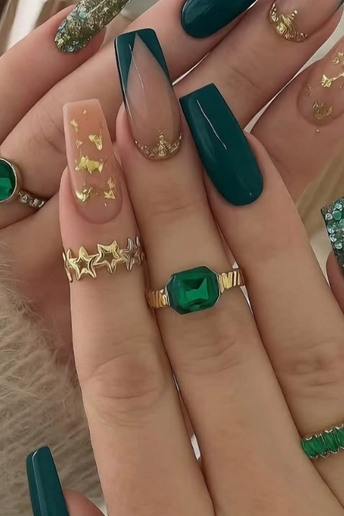 Winter Glitter Nails