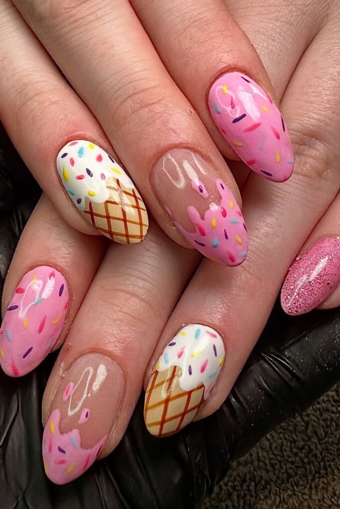 Ice Cream Nail Art