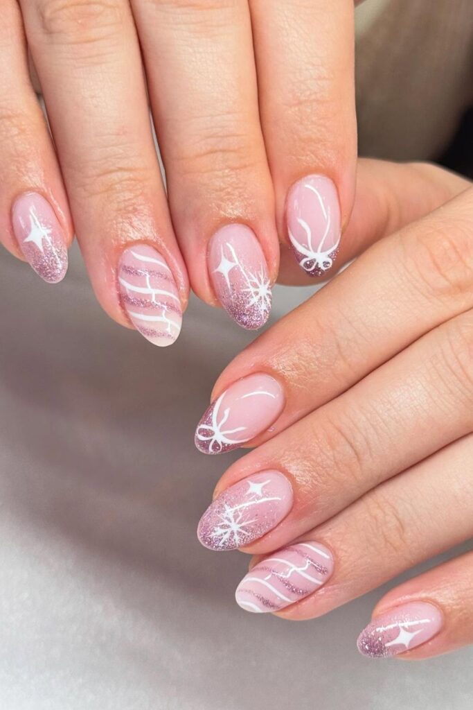 Jewel-Toned Sparkles Nails