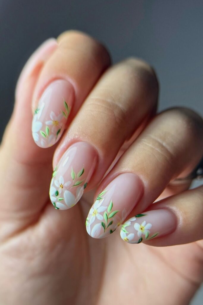 Jungle Vibes Floral Nails