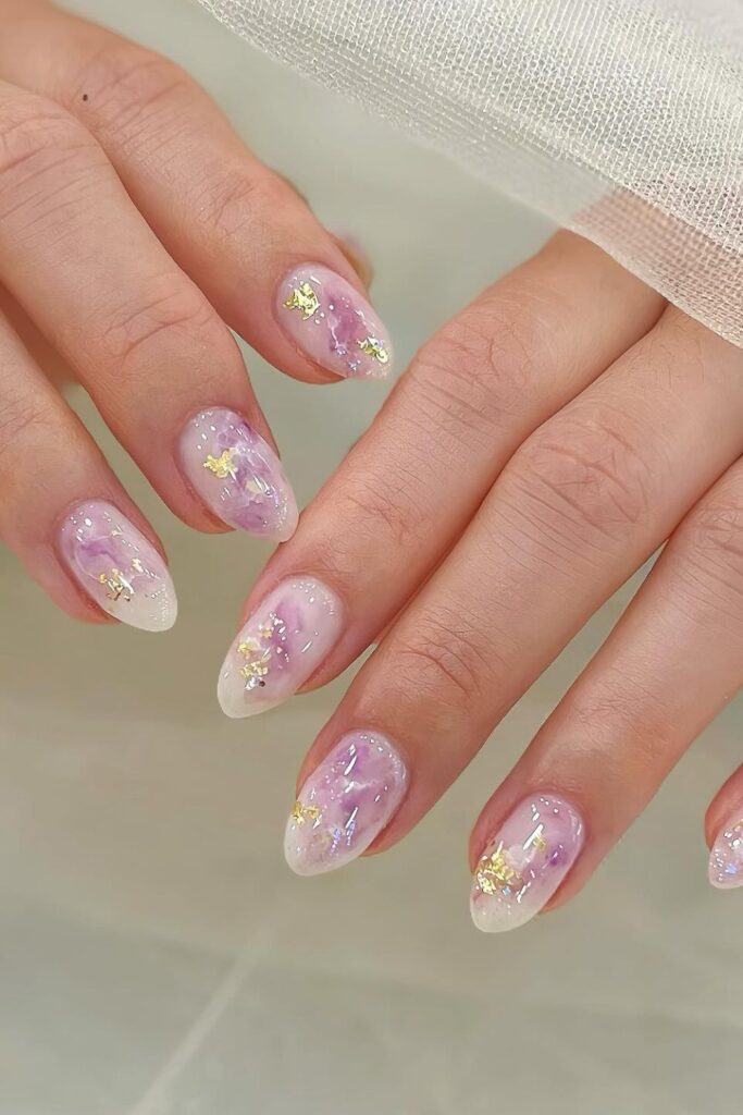 Marbled Elegance Nails