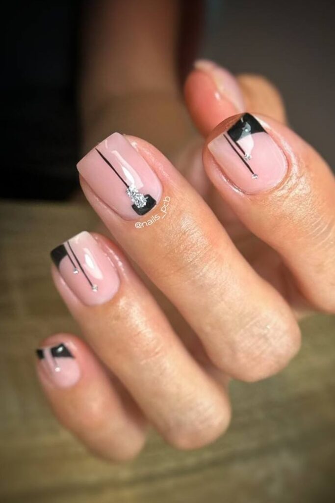 Minimalist Half-Moons Nails