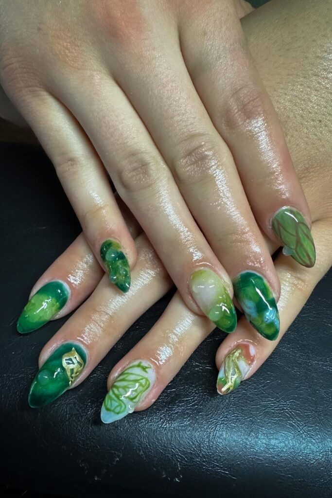 Mossy Texture Nails