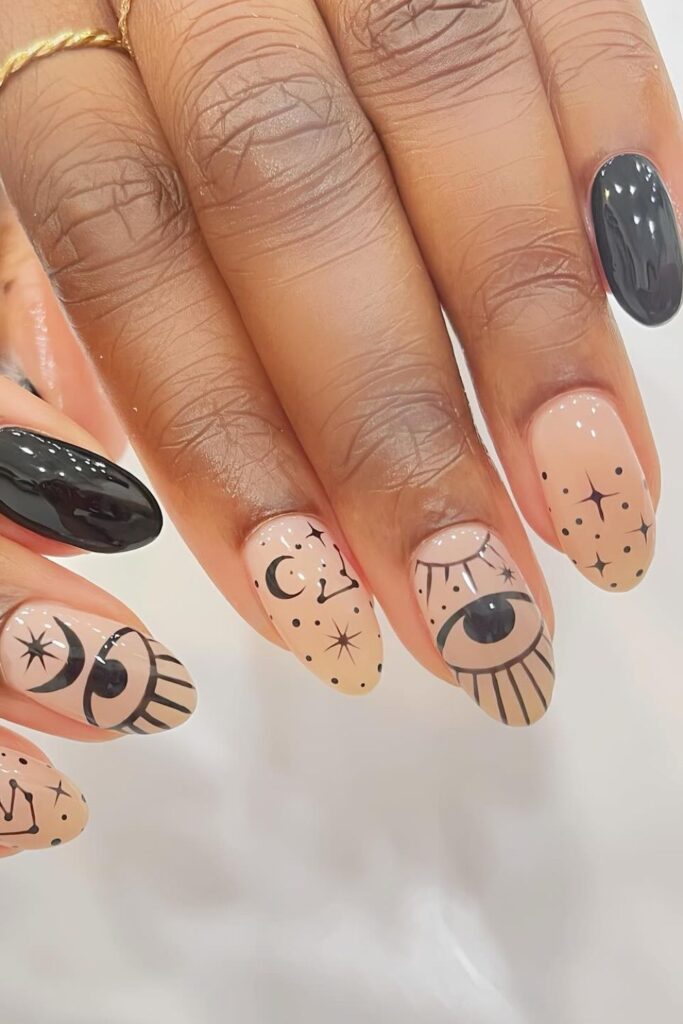 Mystical Moon Phases Nails