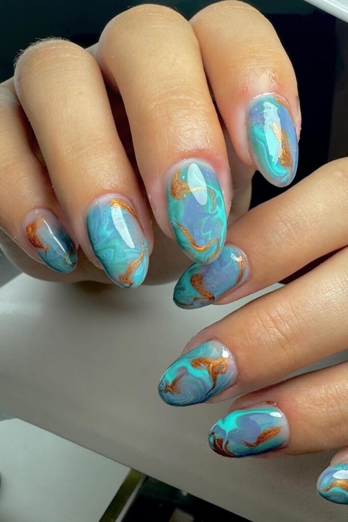 Natural Stone Patterns Nails