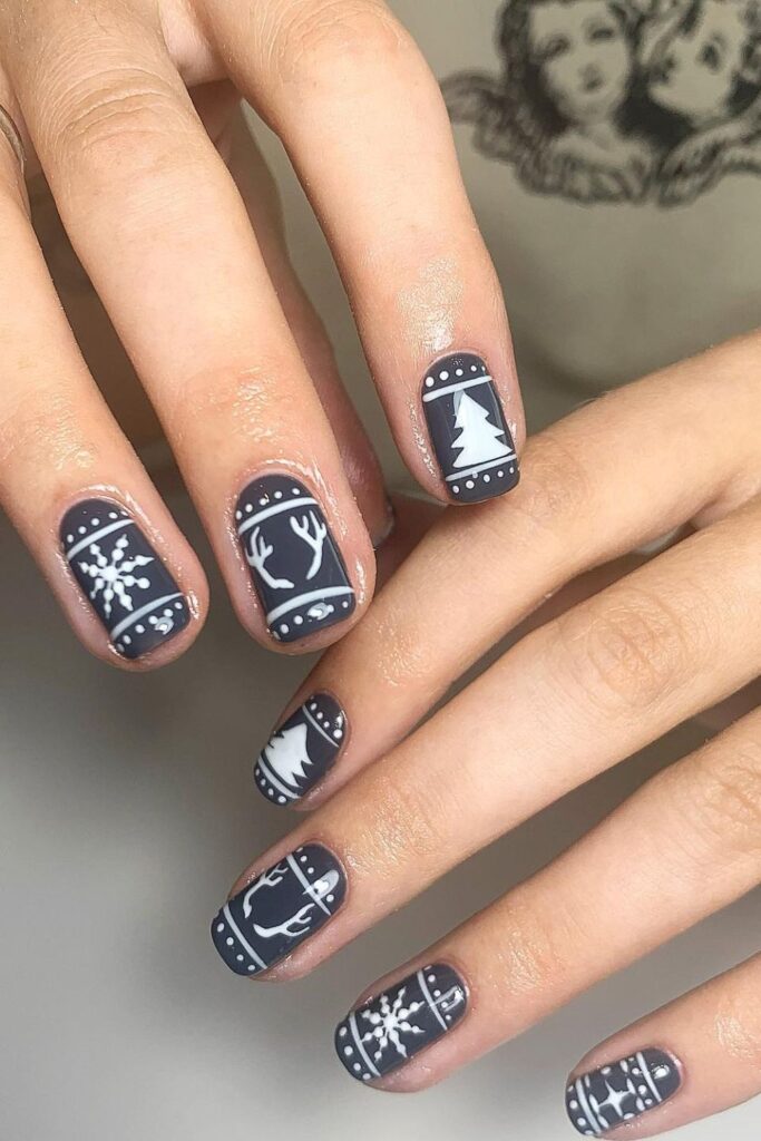 Nordic Knit Patterns Nails