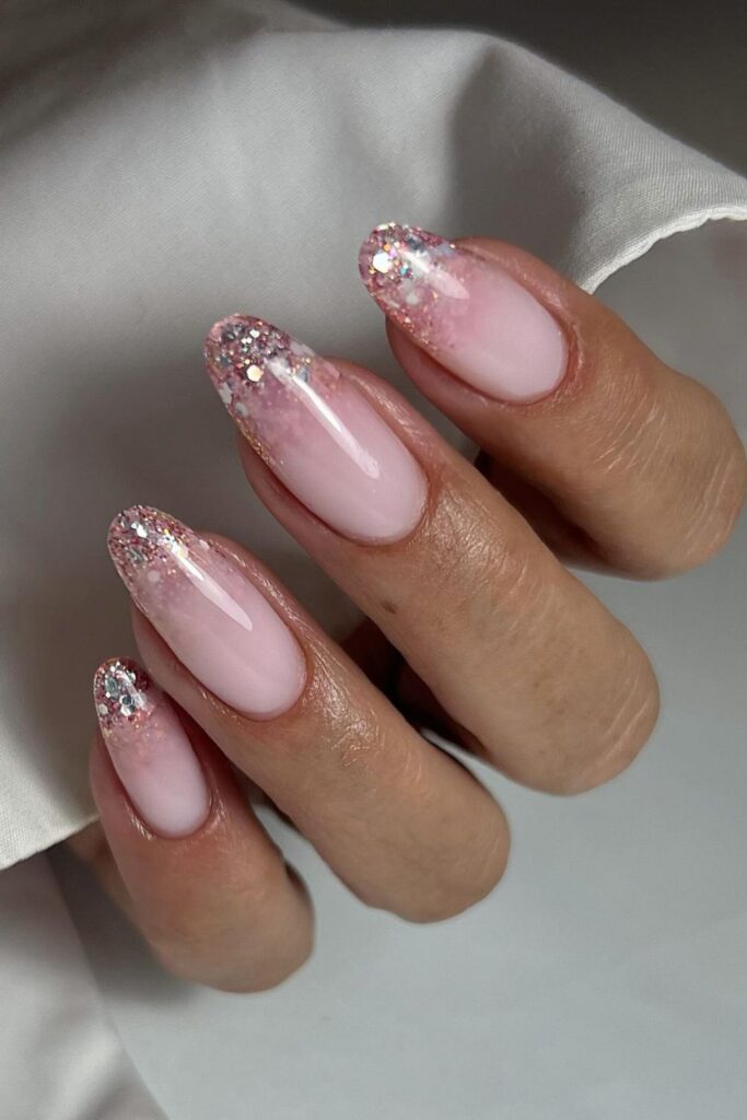 Ombre Glitter Effect Nails