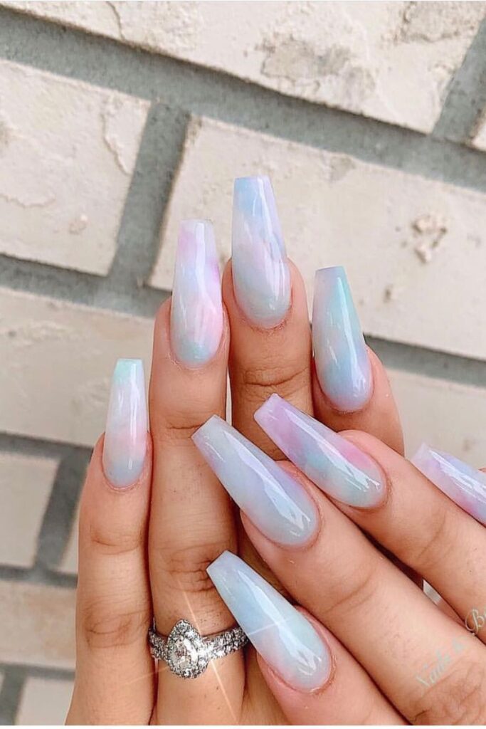 Pastel Rainbow Nails