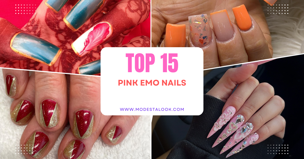 Pink Emo Nails
