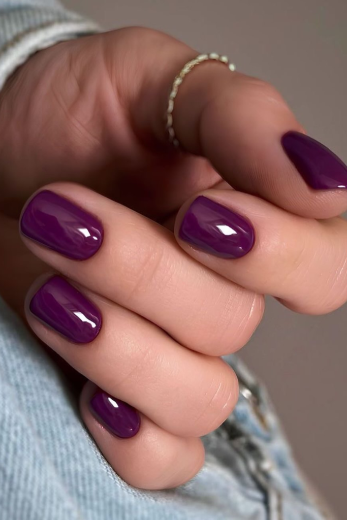 Purple Shimmer Nails