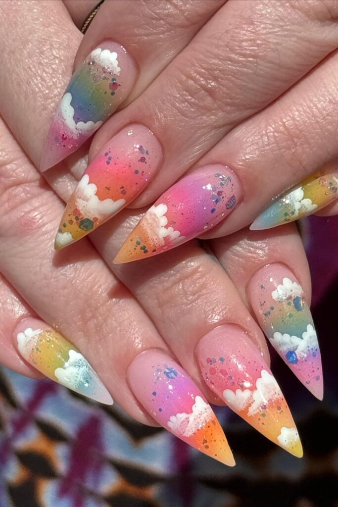 Rainbow Brilliance Nails