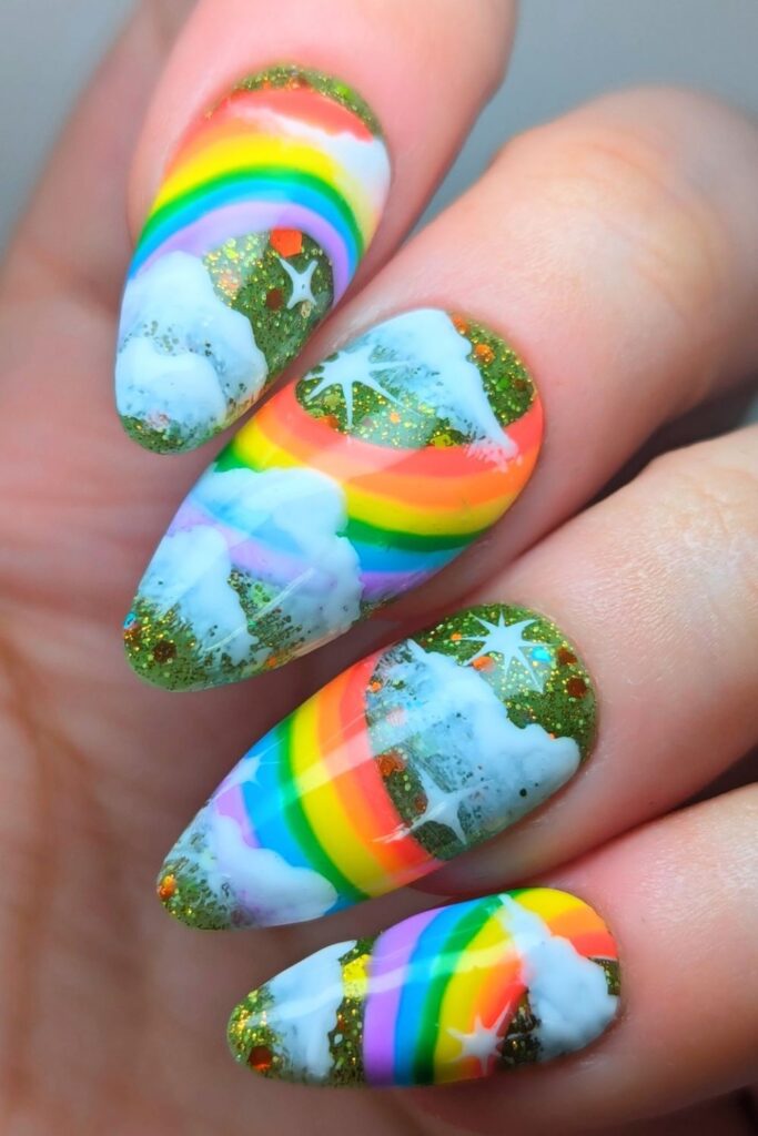 Rainbow Vibes Nails
