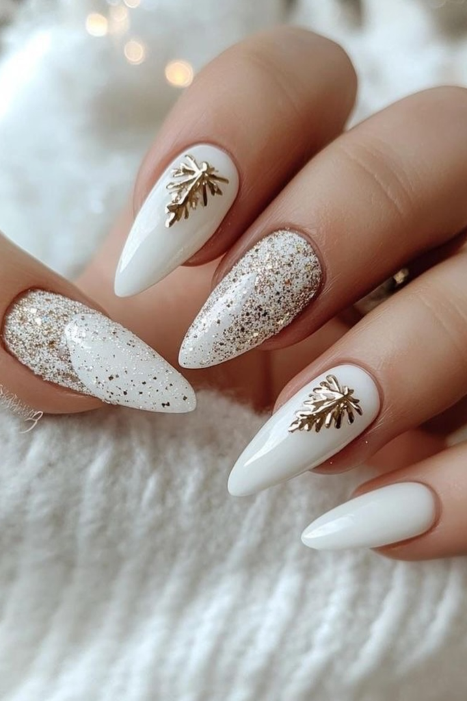 Winter Glitter Nails