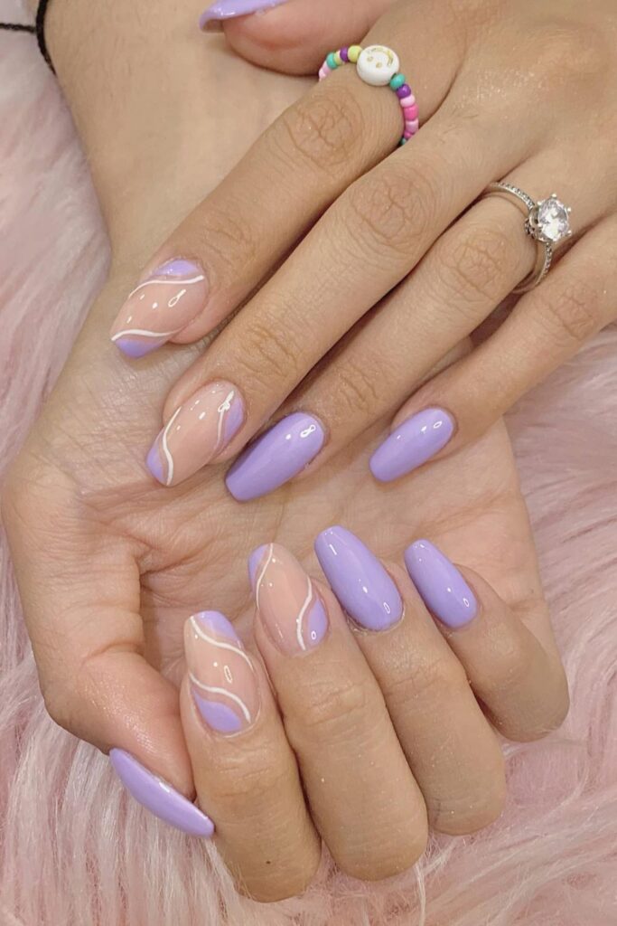 Soft Lilac Nails