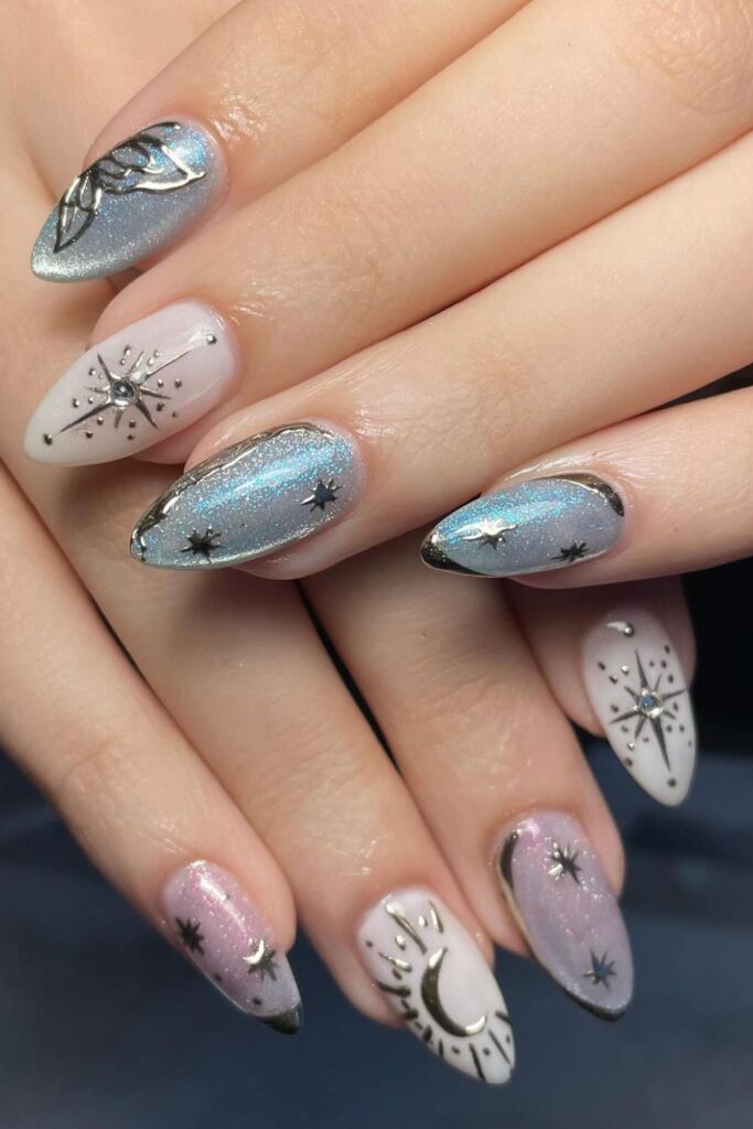Starry Sparkle Nails