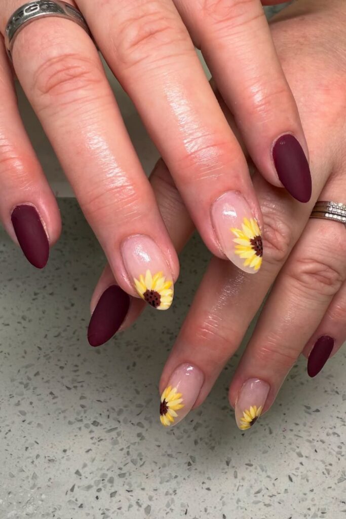 Sunflower Accents Nails
