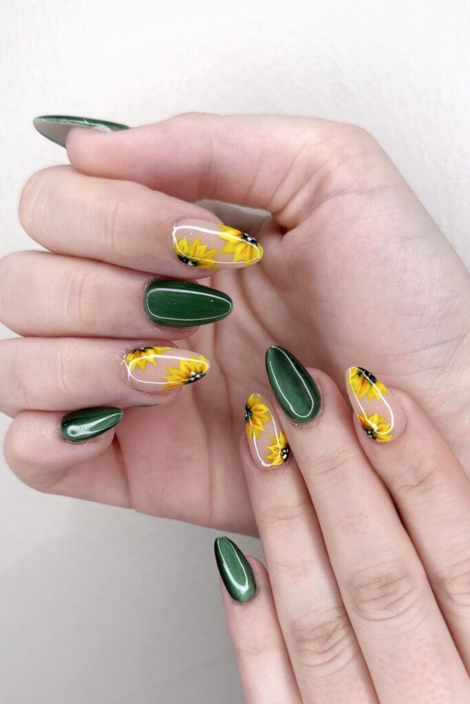 Sunflower Delight Nails