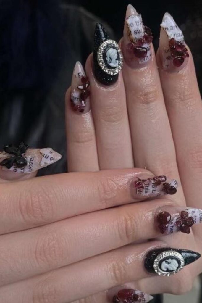 Vintage Rock Vibes Nails