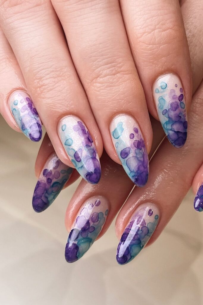 Watercolor Effects Nails
