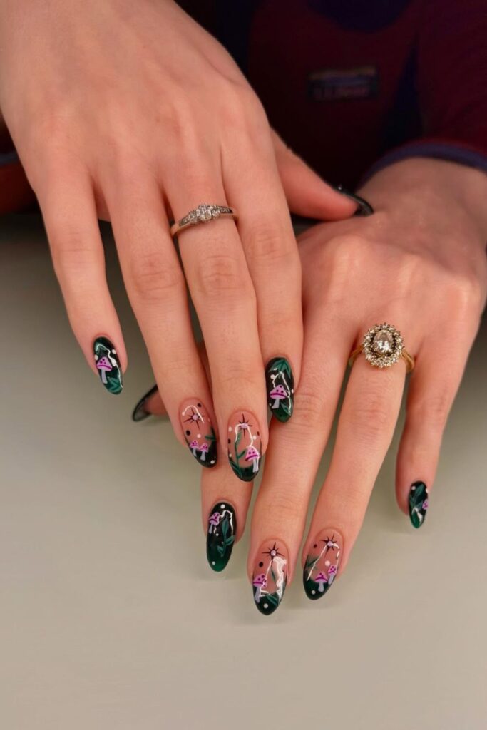 Whimsical Hearts Nails