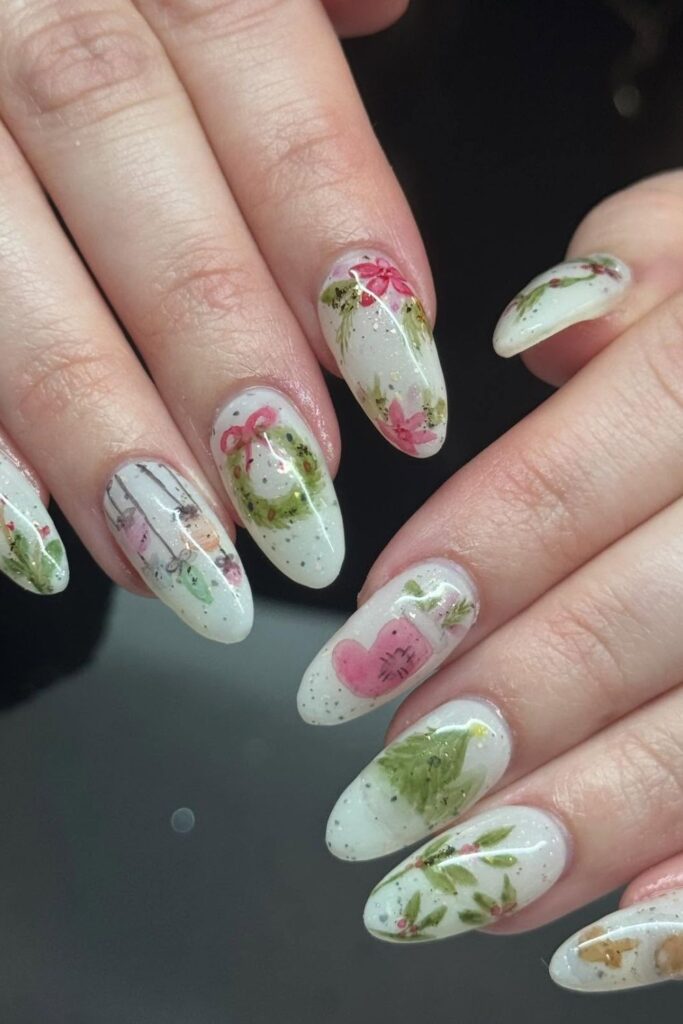 Whimsical Watercolor Nails
