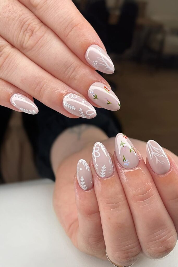 Wildflower Design Nails