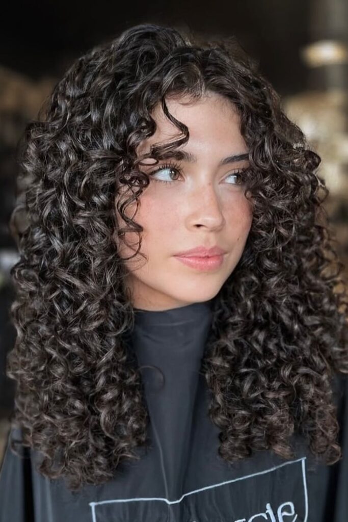 Asymmetrical Curly Cut