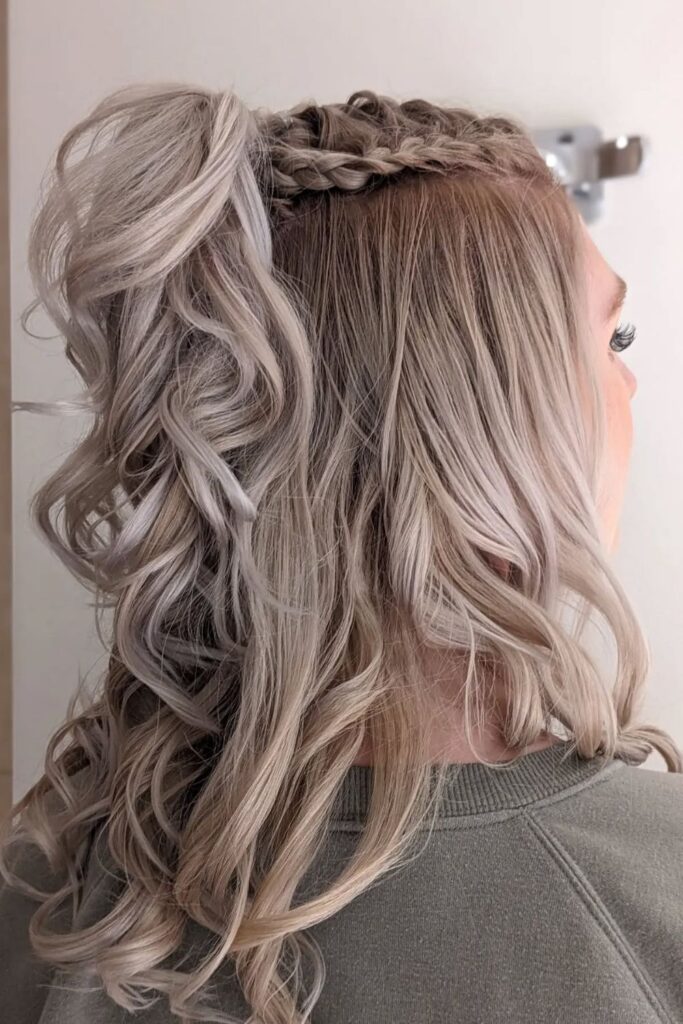 Braided Ponytail with Curls