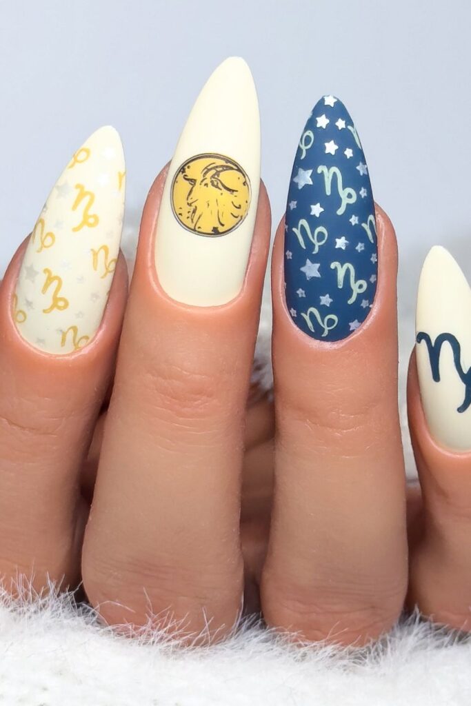Capricorn Moon Nails