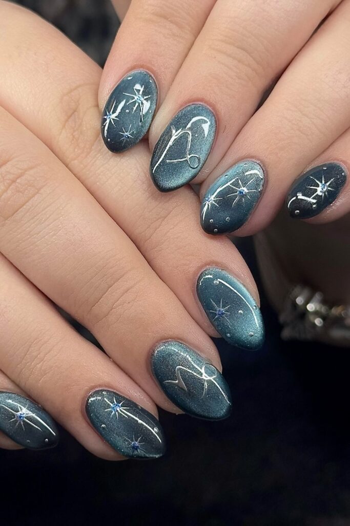 Capricorn Pastel Nails