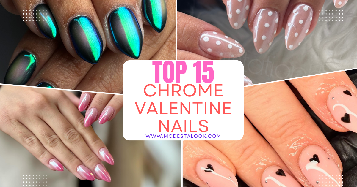 Chrome Valentine Nails