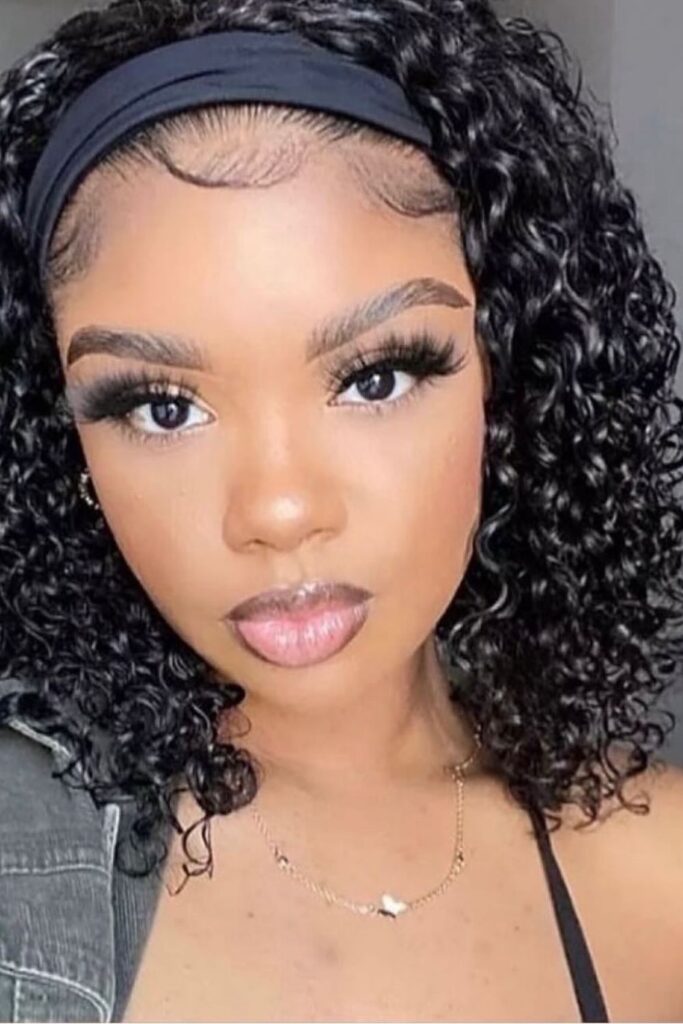 Curly Hair with Headband