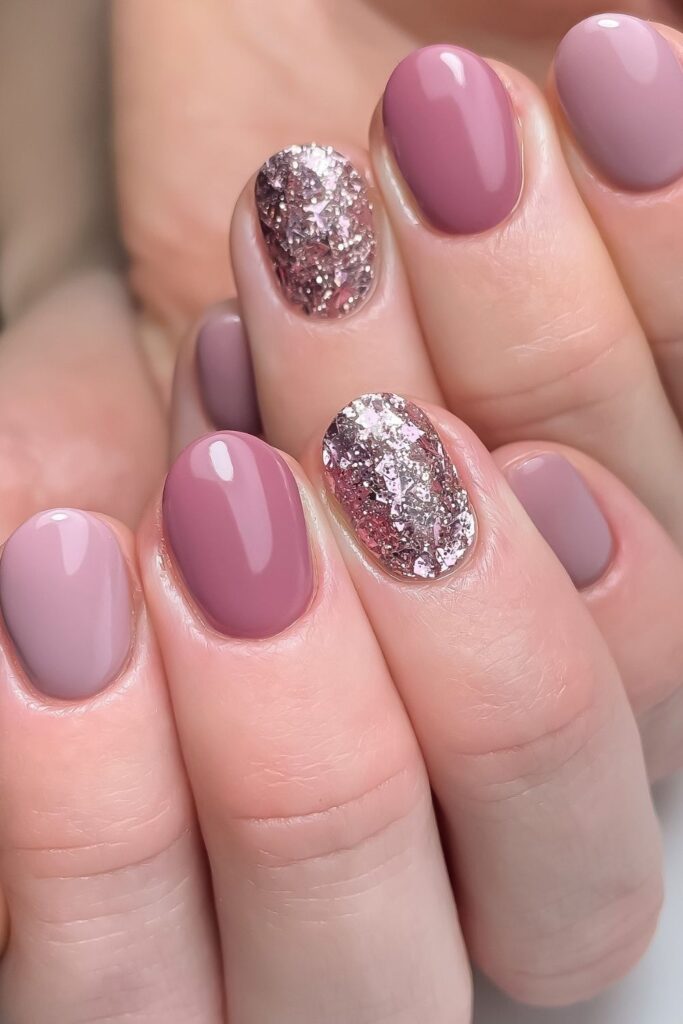 Frosted Glitter Tips