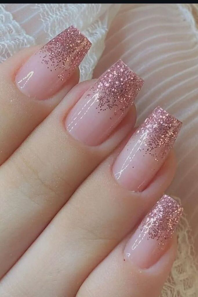 Glitter Accent Nails
