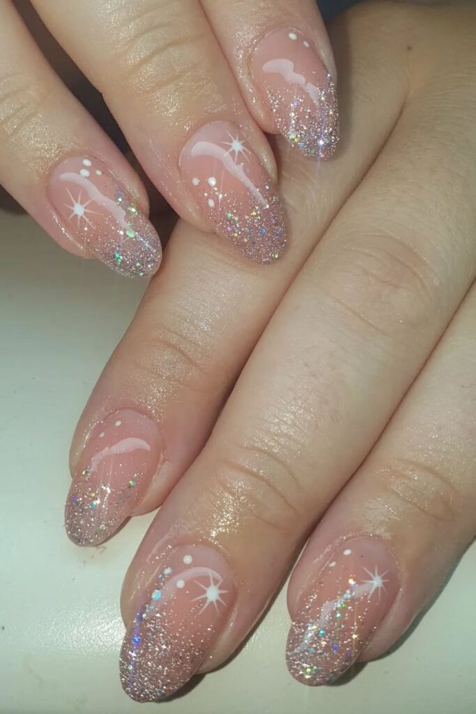 Glitter Gradient Nails