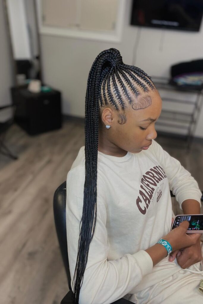 Half Crown Fulani Braids