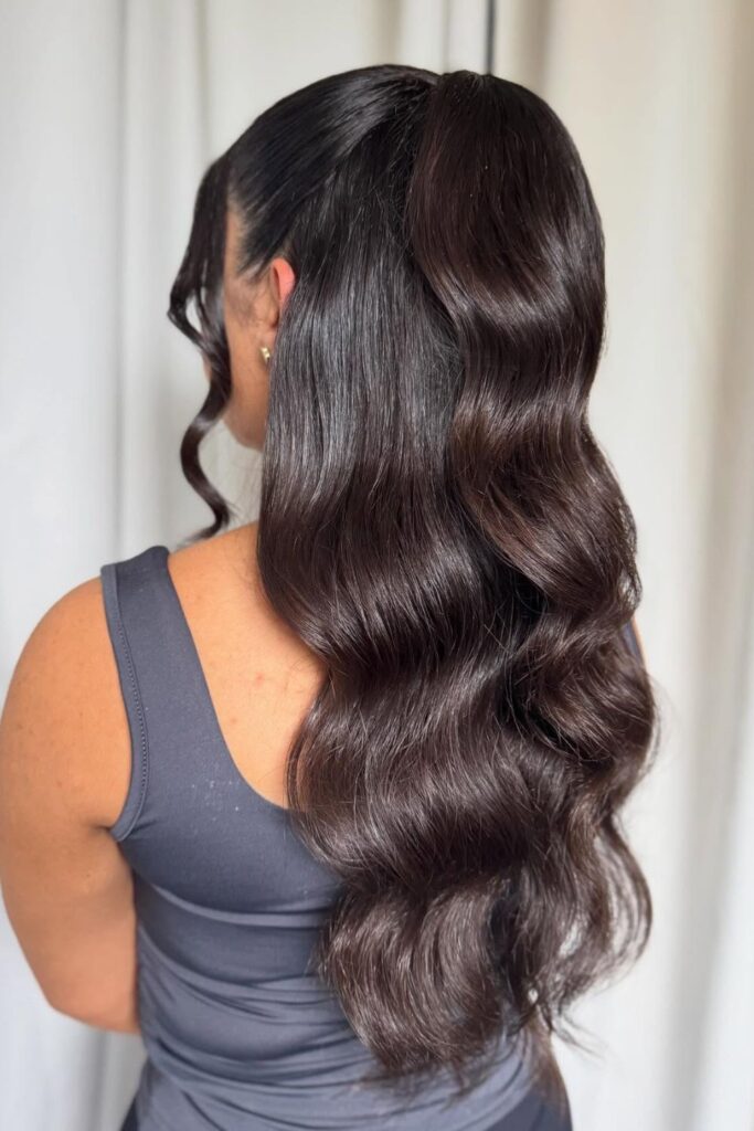 Half-Up Half-Down Straight Hair