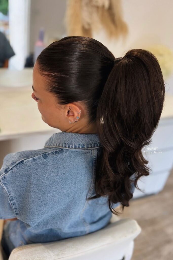 High Slick Back Ponytail