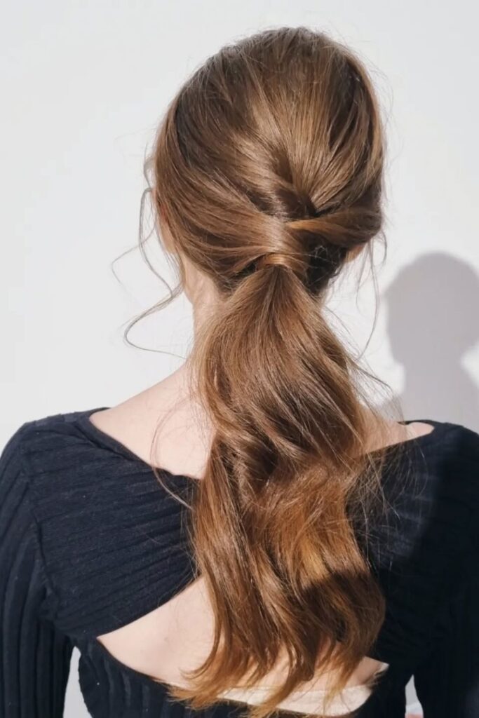 Low Braided Ponytail