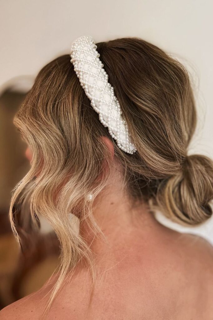 Low Bun with Twisted Front and Headband