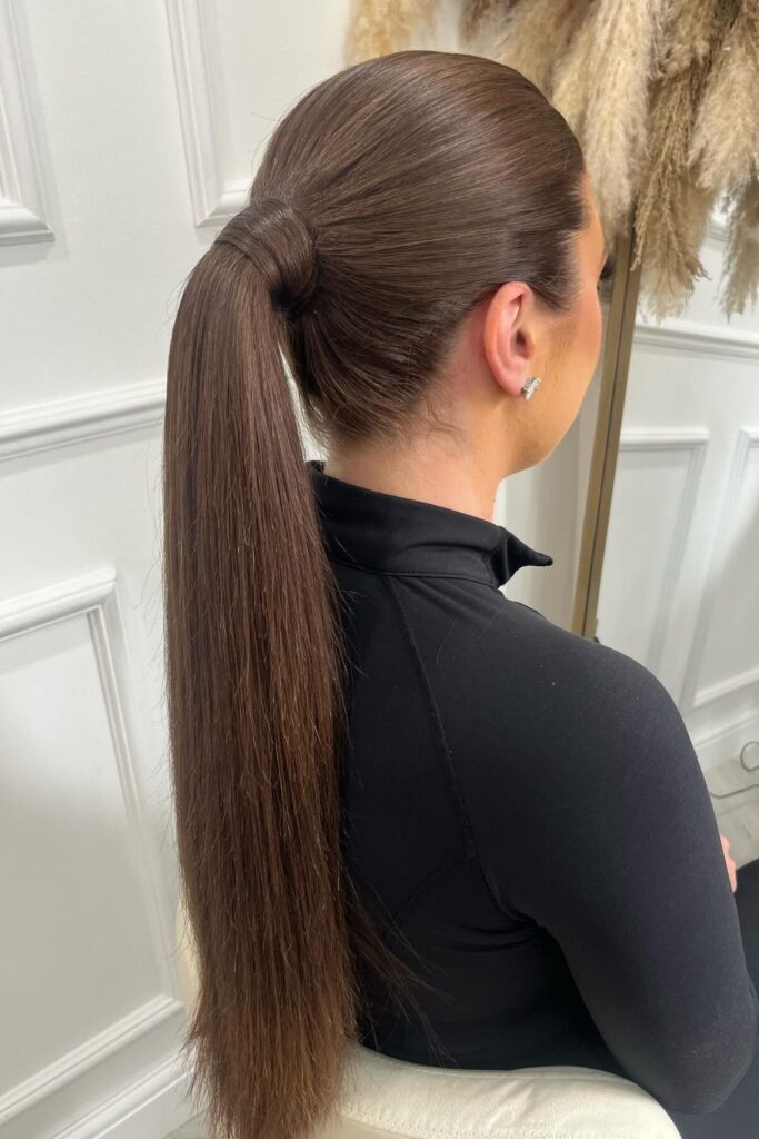 Low Slick Back Ponytail