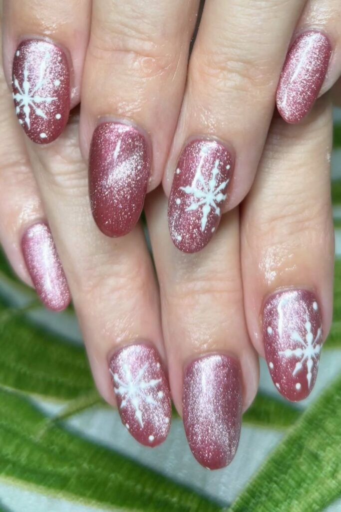 Mini Snowflake Nails