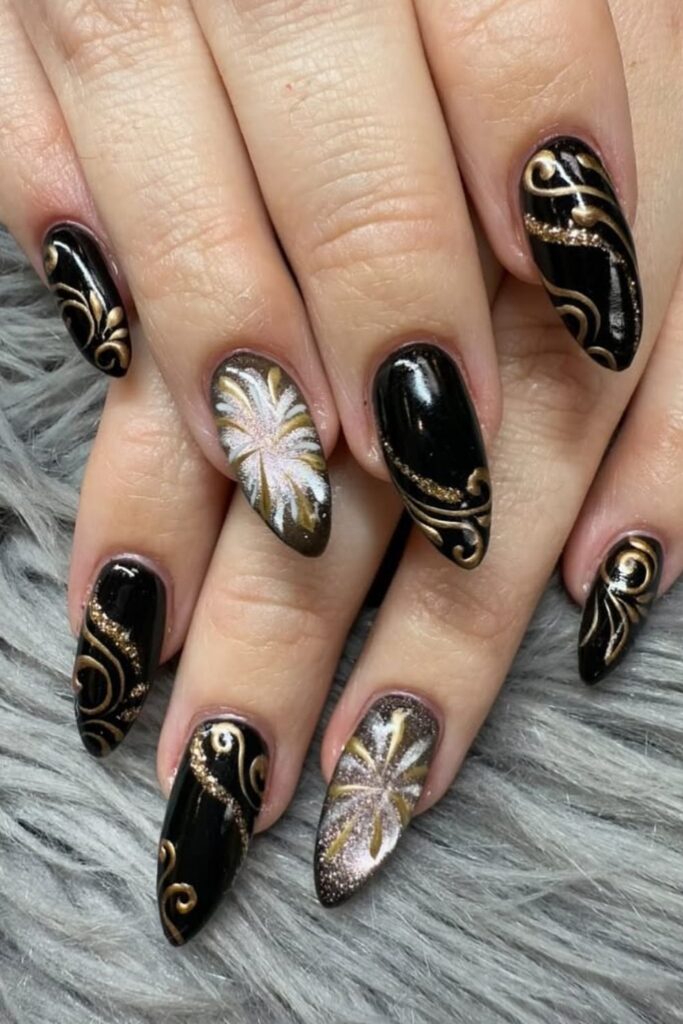 New Year Celebration Nails
