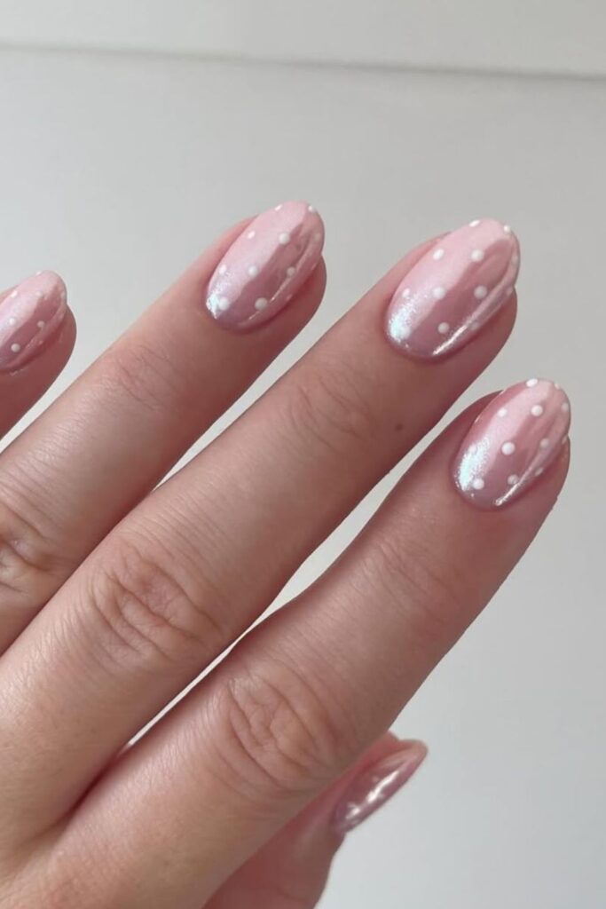 Pink Chrome Polka Dots